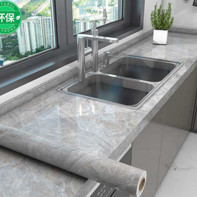 (60CM*3M) Marble Kitchen Oil-Proof Wallpaper – Waterproof Self-Adhesive Countertop & Cabinet Wall Sticker