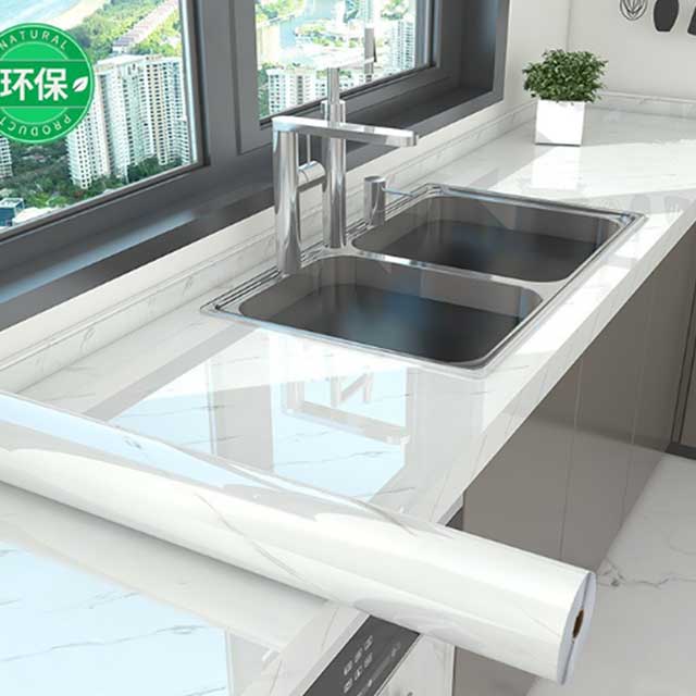 (60CM*3M) Marble Kitchen Oil-Proof Wallpaper – Waterproof Self-Adhesive Countertop & Cabinet Wall Sticker